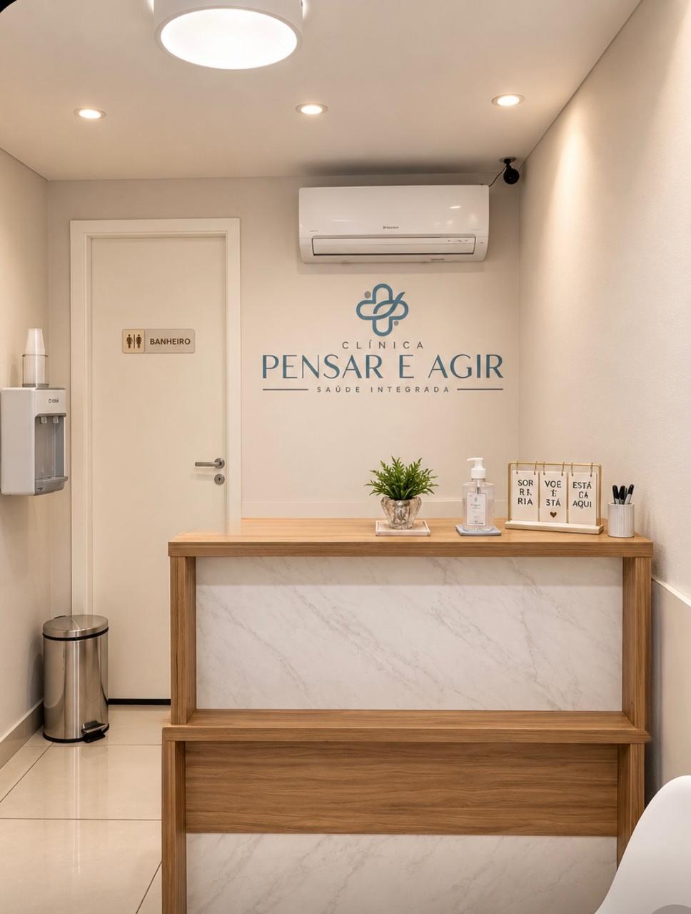 Recepção da Clínica Pensar e Agir